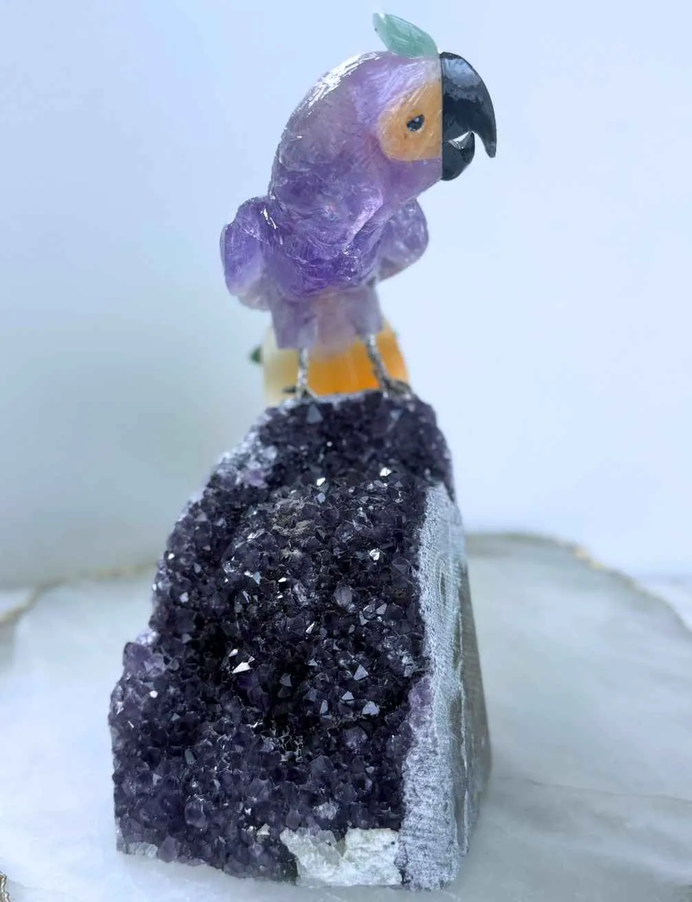 Pássaro de Ametista e Pedras Diversas - Na Drusa de Ametista - Image 2