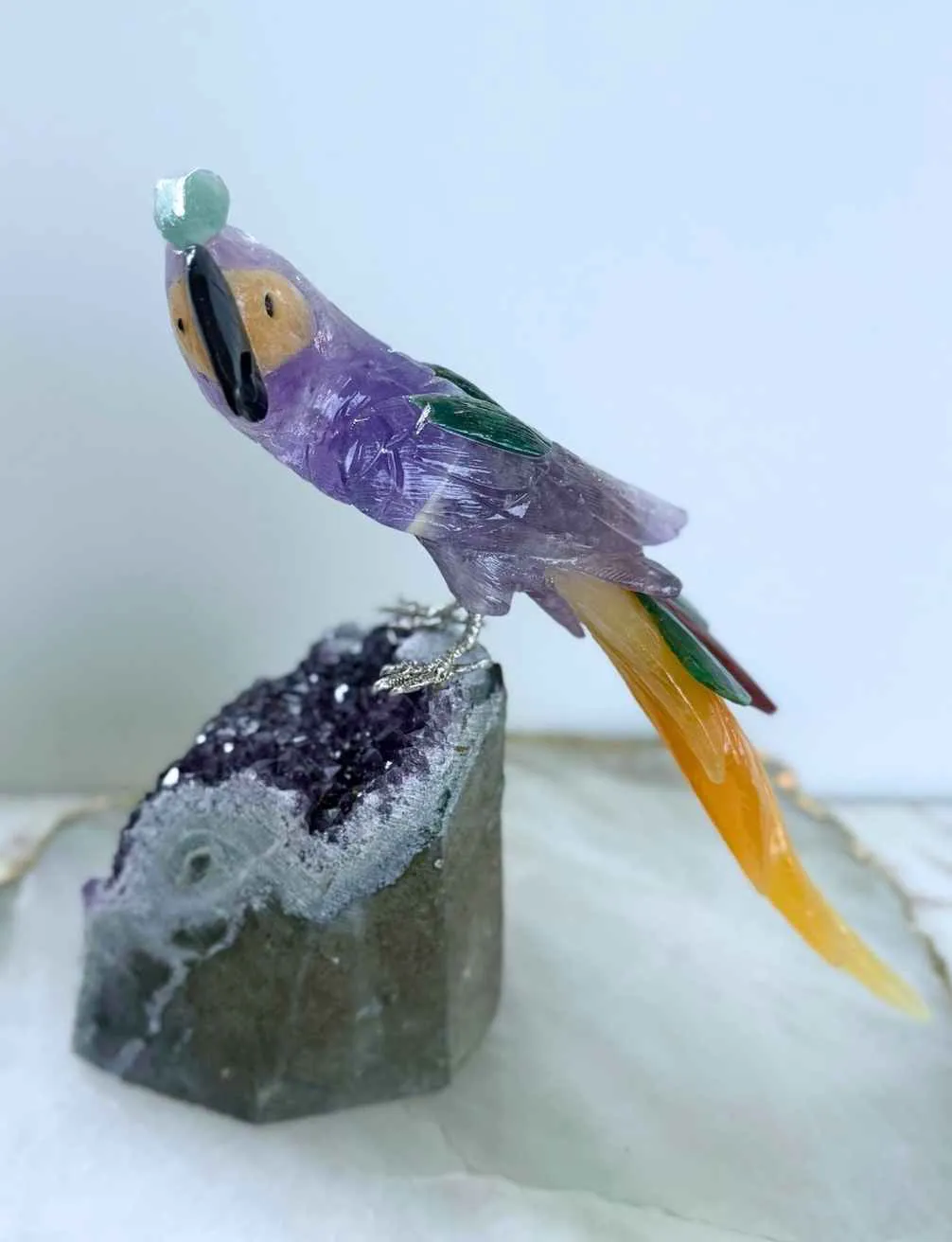 Pássaro de Ametista e Pedras Diversas - Na Drusa de Ametista - Image 4